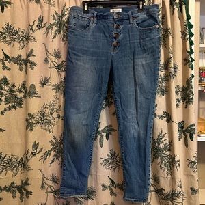 Madewell mid rise skinned jeans